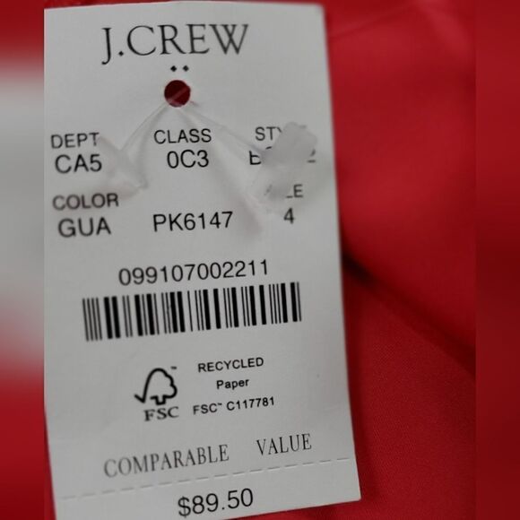 NWT J.Crew Factory Hot Pink Pencil Skirt - Picture 4 of 7